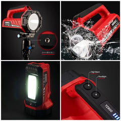 Sunrei TZ800 Long Distance LED + COB Flashlight