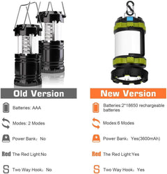 Lanterne de camping à LED USB avec 800 lm, 4 modes, IPX45, résistante à l'eau