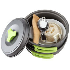 Camping Cookware Mess Kit -Pots and Pans Set DS200