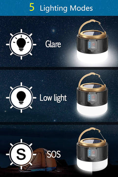 LED USB Rechargeable Solar Camping Light