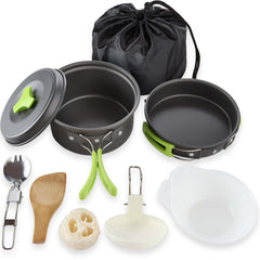 Camping Cookware Mess Kit -Pots and Pans Set DS200