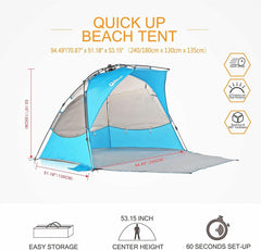 Pop Up Beach Tent Sun Shelter